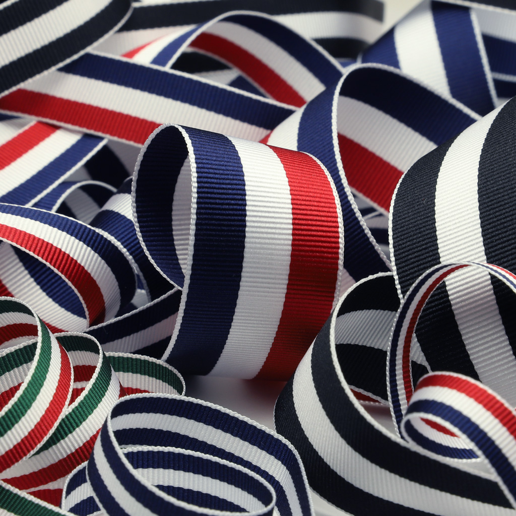 SHINDO (S.I.C.) Polyester Stripe Grosgrain Ribbon (SIC-1005)